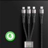 100W 3in1 USB-C to USB-C + Lightning + Micro USB Fast Charging Cable