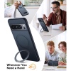Torras UPRO Ostand Matte Series (MagSafe Compatible) Phone Case for Google Pixel 8 Pro – Black