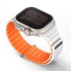 UNIQ Revix Evo Reversible Magnetic Apple Watch Strap for Series 1-10, SE/SE2 & Watch Ultra 49/45/44/46MM – Orange / White