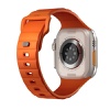 Uniq Stride FKM Tough Rubber Apple Watch Strap or Series 1-10, SE/SE2 & Watch Ultra - 49/45/44/46MM - Volt Orange