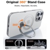 Torras UPRO Ostand Spin Series MagSafe Compatible Case for iPhone 16 Pro Max – Titanium Grey