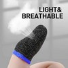 Plextone Nylon Mobile Gaming Finger Sleeve Sweat-Proof Finger Cover Non-slip Touch Screen - 2 Pack