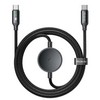 Mcdodo 60W 2in1 Type-C to Type-C Charging Cable with Wireless Charger for Samsung Watch - CA-4170 - Black