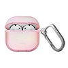 Uniq Iridescia Holographic Case for Apple AirPods 4th Gen with Carabiner - Pink Prism