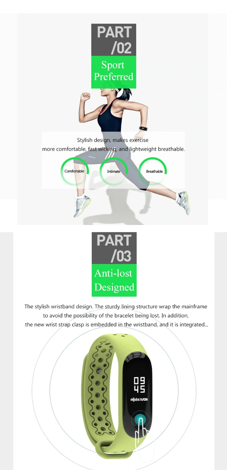 Mi Band 4 Silicone Sports Bracelet Replacement Strap
