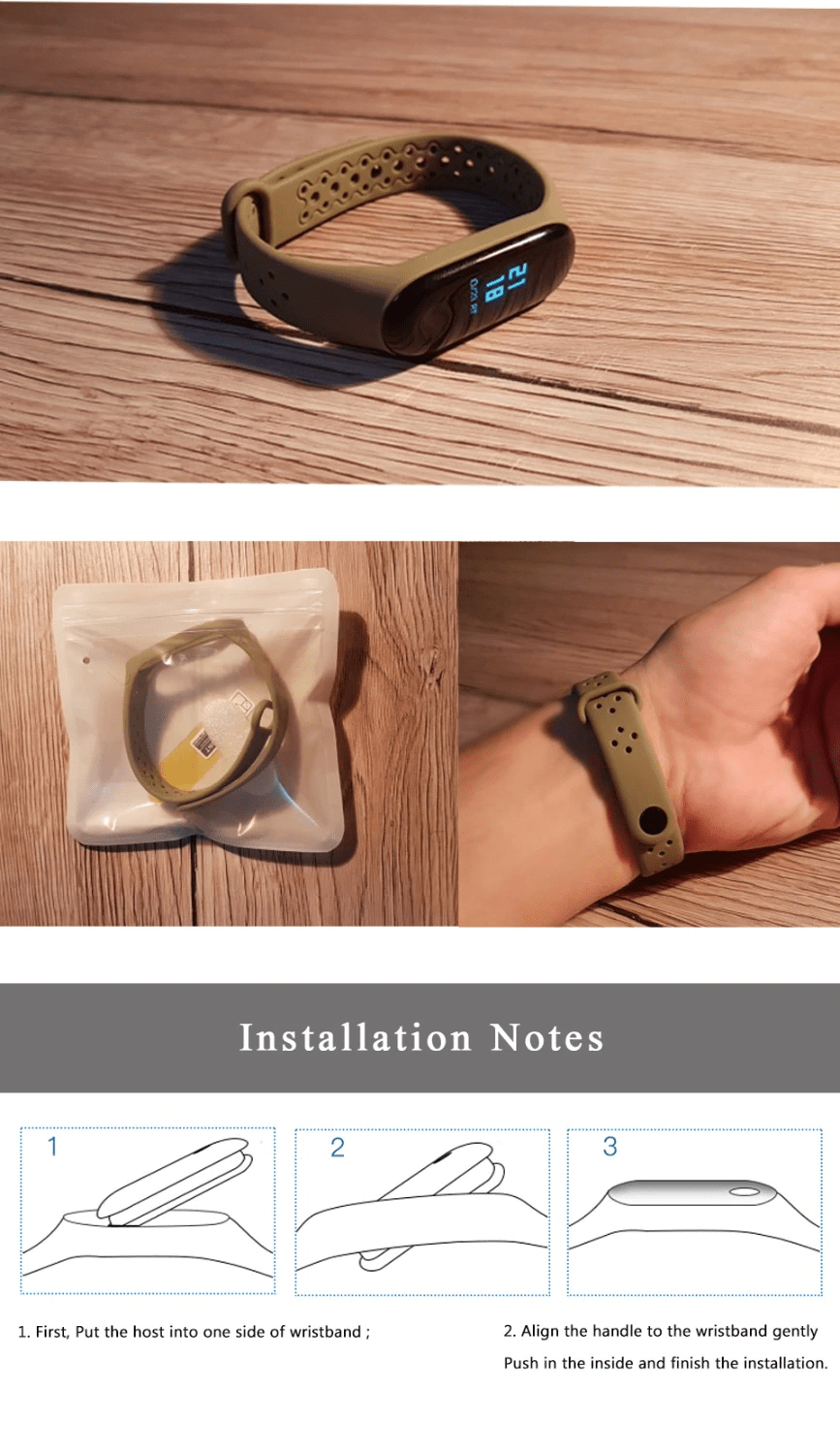 Mi Band 4 Silicone Sports Bracelet Replacement Strap