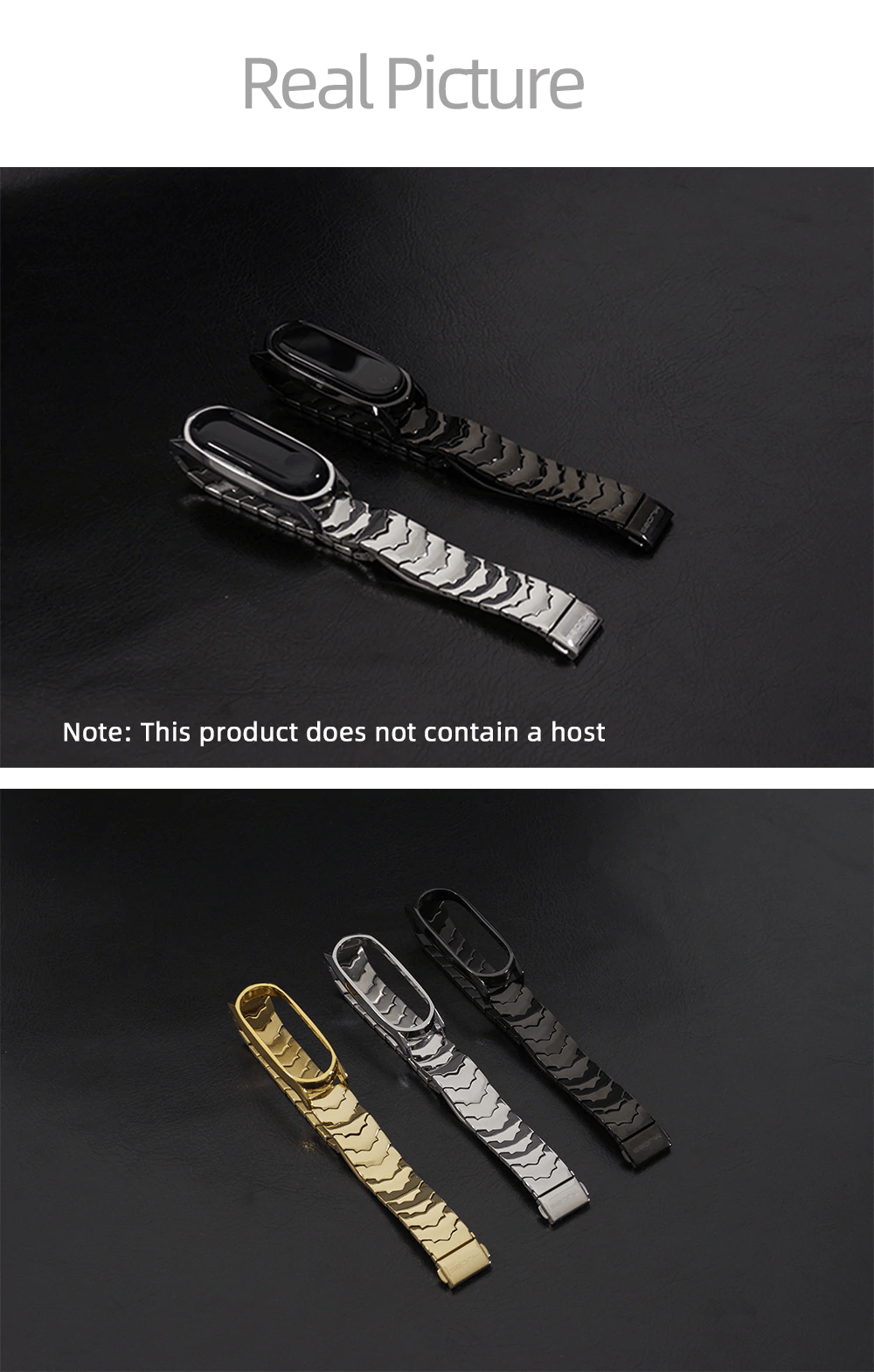 Mi Band 3/4 Metal Bracelet Replacement Strap Stainless Steel
