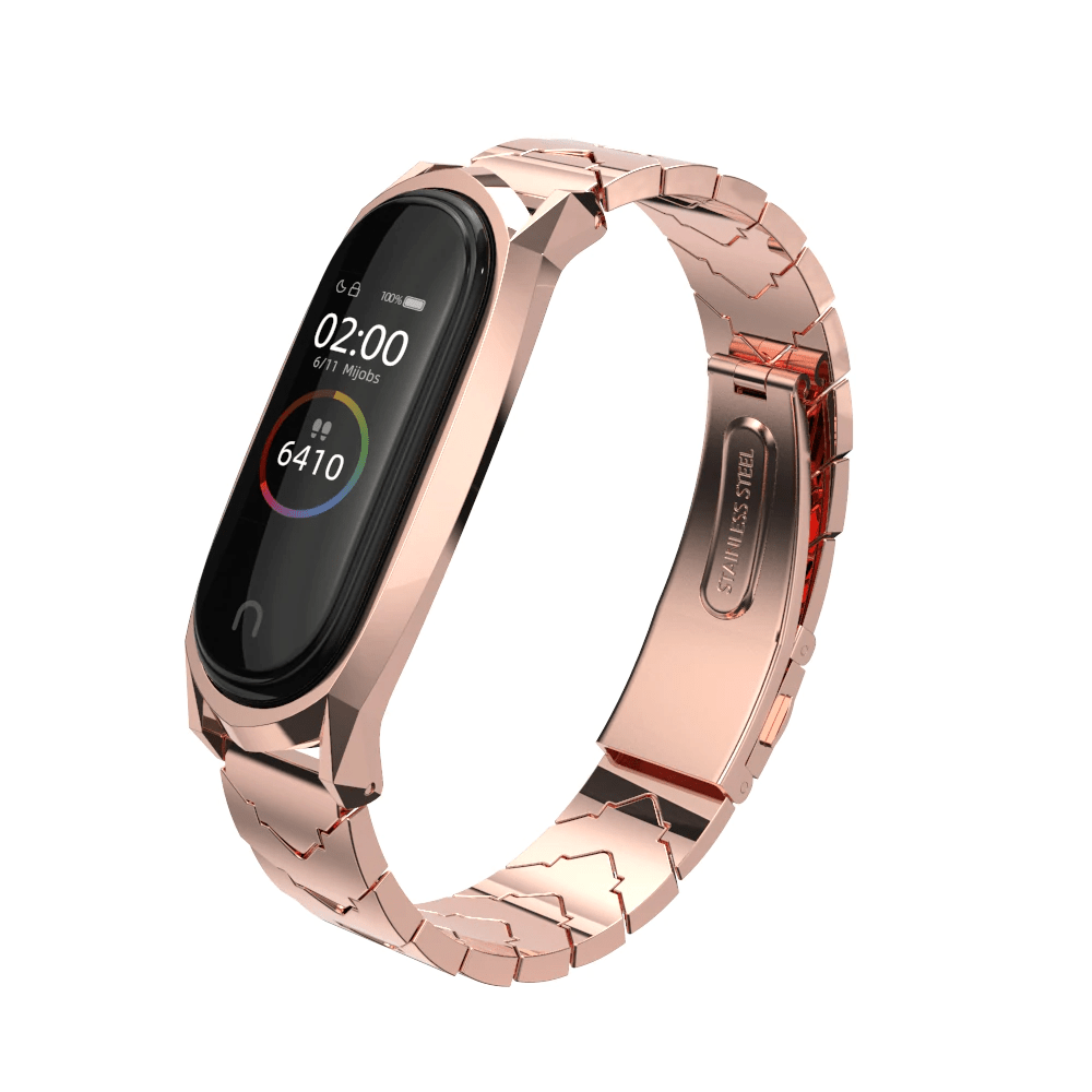 Mi Band 3/4 Metal Bracelet Replacement Strap Stainless Steel