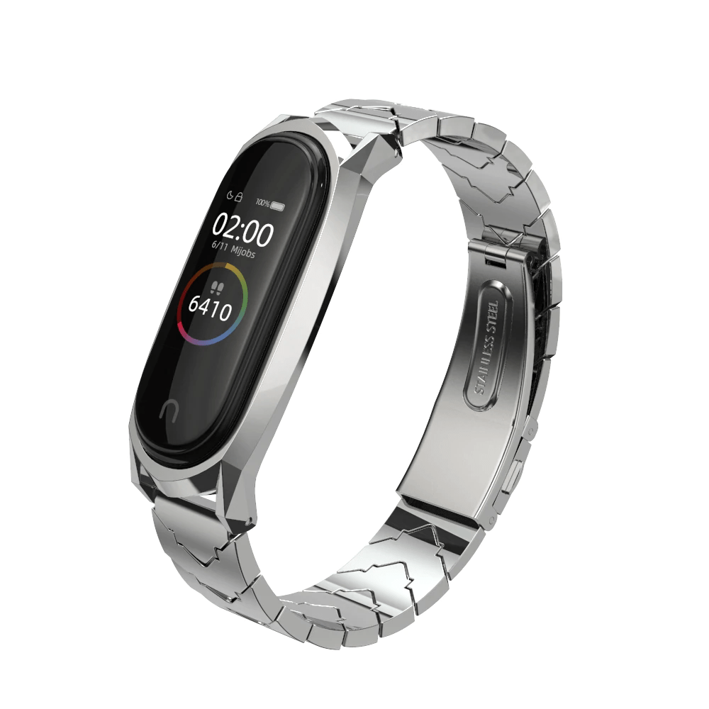 Mi Band 3/4 Metal Bracelet Replacement Strap Stainless Steel