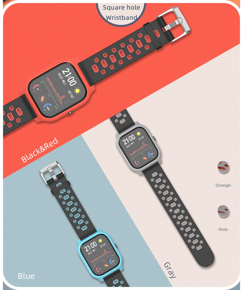 Xiaomi Huami Amazfit Replacement Wristband 20mm Silicone with Watch Cover Sports