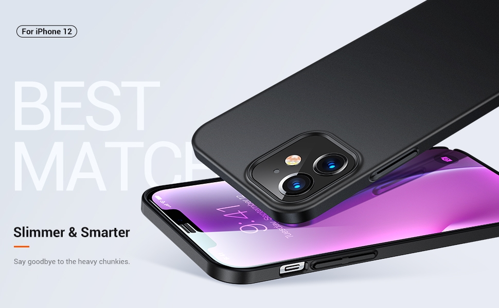 TORRAS  iPhone 12 Mini  5.4 inch Slim Fit (2020 Release), Ultra Thin Silky Soft Touch Hard Plastic Matte Finish Grip Protective Phone Cover - X002QJ783V