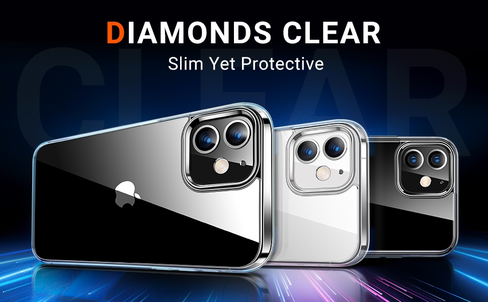 TORRAS Diamonds Clear Series Phone Case for iPhone 12 Mini - X002l2IMBZ