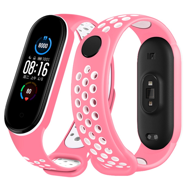 Xiaomi Mi Band 5/6 Breathable Replacement Strap, Silicone Anti-sweat Replacement Wrist Strap for MiBand 5