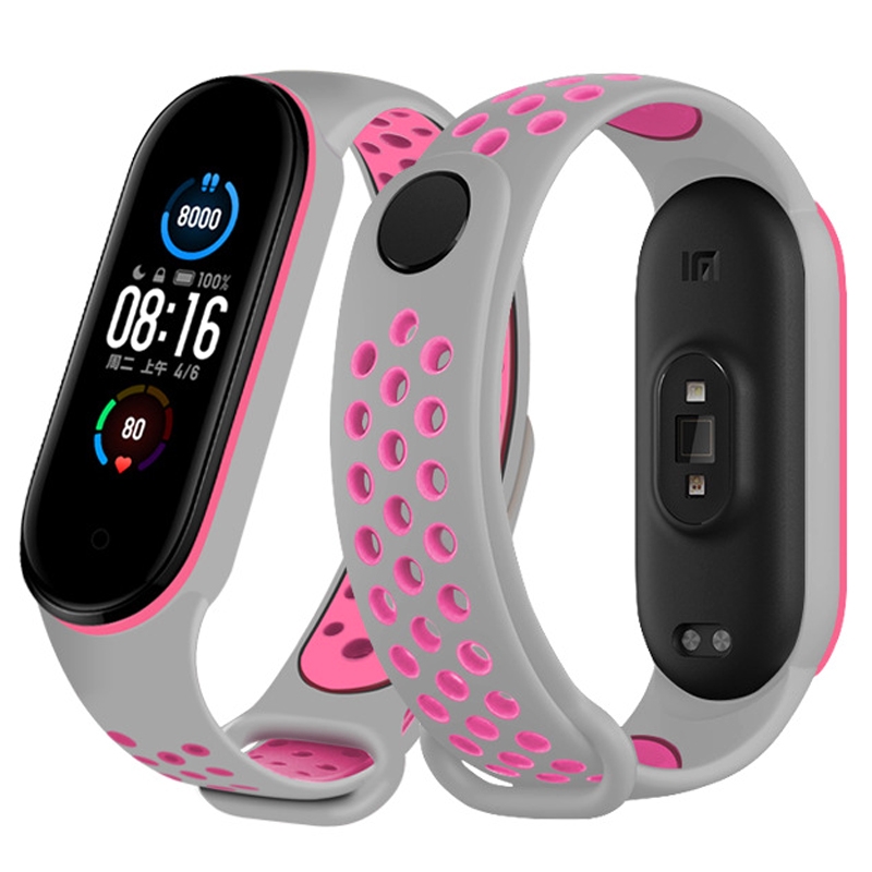 Xiaomi Mi Band 5/6 Breathable Replacement Strap, Silicone Anti-sweat Replacement Wrist Strap for MiBand 5