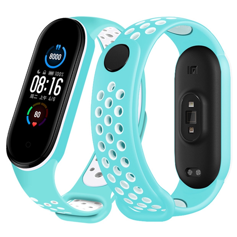 Xiaomi Mi Band 5/6 Breathable Replacement Strap, Silicone Anti-sweat Replacement Wrist Strap for MiBand 5