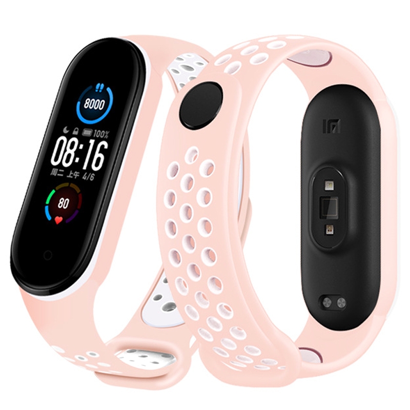 Xiaomi Mi Band 5/6 Breathable Replacement Strap, Silicone Anti-sweat Replacement Wrist Strap for MiBand 5