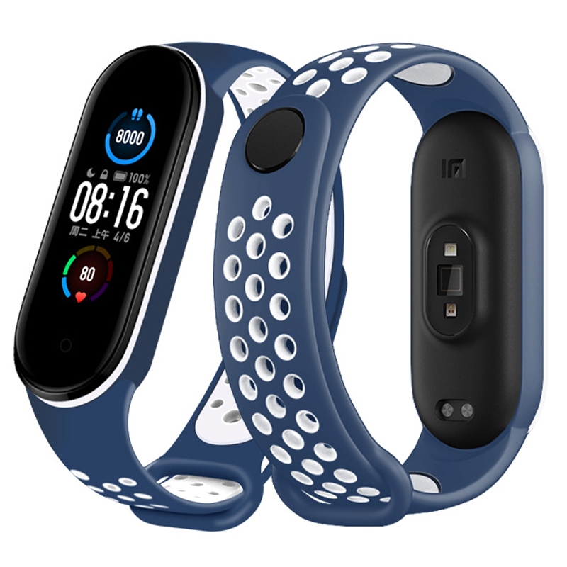 Xiaomi Mi Band 5/6 Breathable Replacement Strap, Silicone Anti-sweat Replacement Wrist Strap for MiBand 5