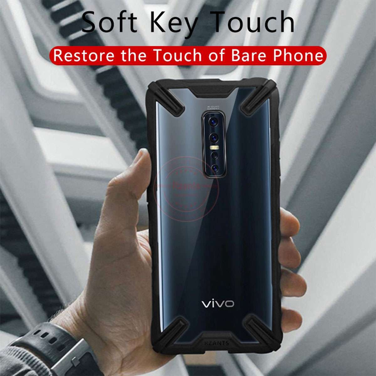 RZANTS VIVO V17 Pro Hard Case Transparent Matte ShockProof Slim Thin Phone Cover