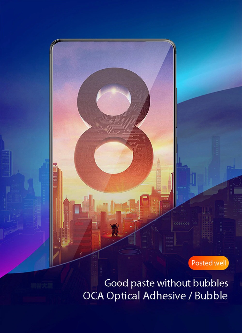 MOFI Huawei Mate 30 Pro 3D 9H Full Screen Protector Tempered Glass Anti BlueRay BLACK