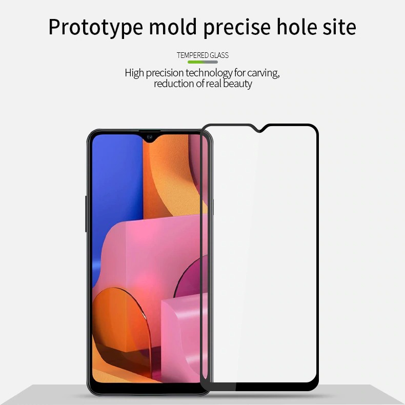 MOFI Samsung Galaxy A20s 2.5D 9H Full Screen Protector Tempered Glass Anti BlueRay BLACK