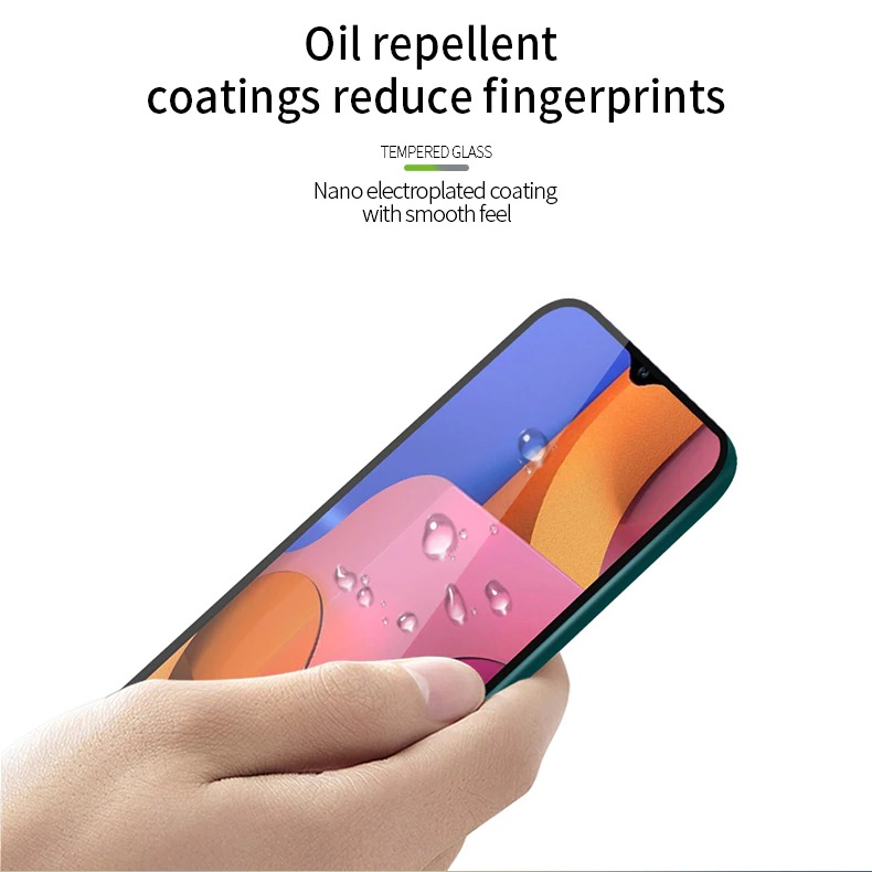 MOFI Samsung Galaxy A20s 2.5D 9H Full Screen Protector Tempered Glass Anti BlueRay BLACK