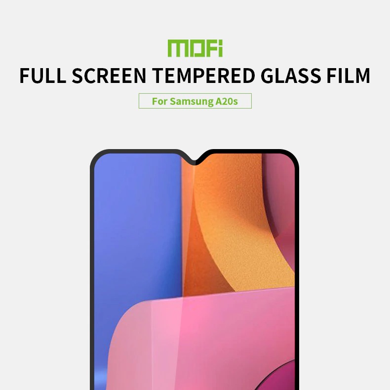 MOFI Samsung Galaxy A20s 2.5D 9H Full Screen Protector Tempered Glass Anti BlueRay BLACK