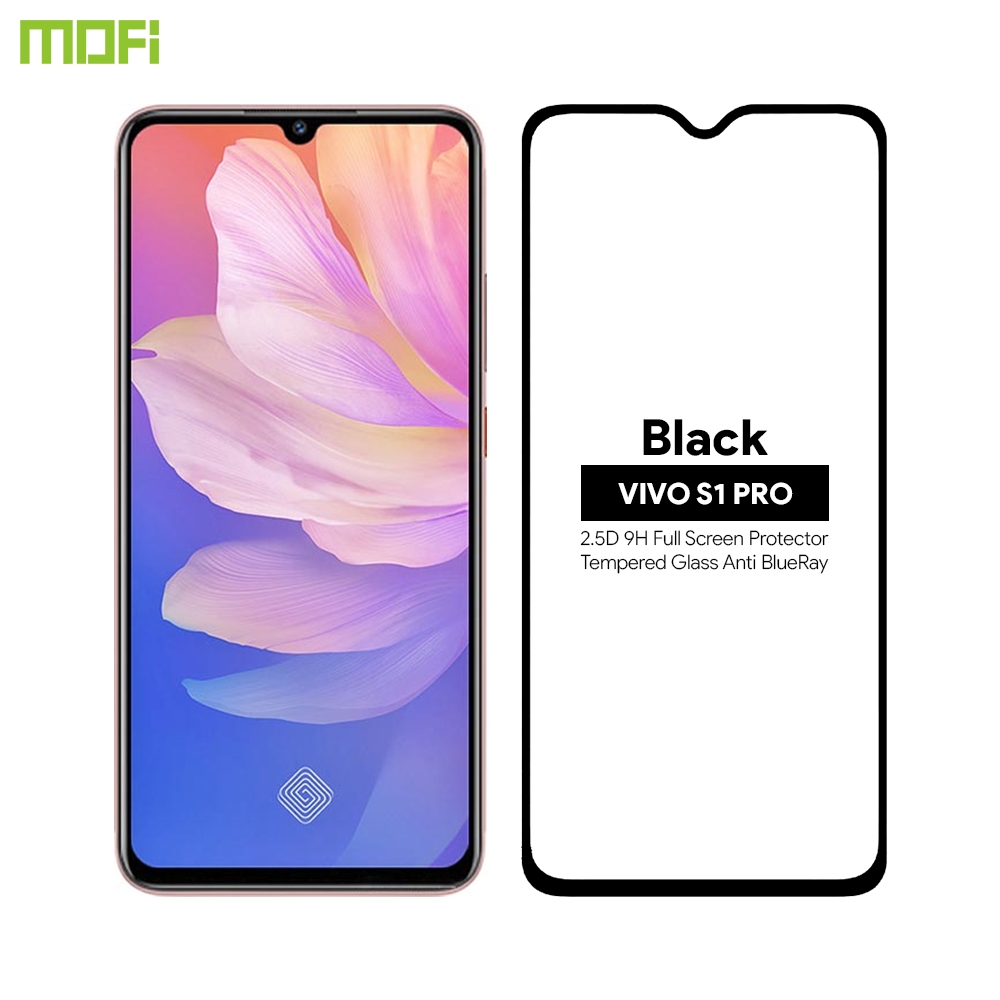 MOFI Vivo S1 Pro 2.5D 9H Full Screen Protector Tempered Glass Anti BlueRay BLACK