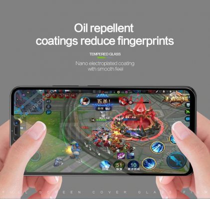 MOFI Vivo V9 2.5D 9H Full Screen Protector Tempered Glass Anti BlueRay BLACK