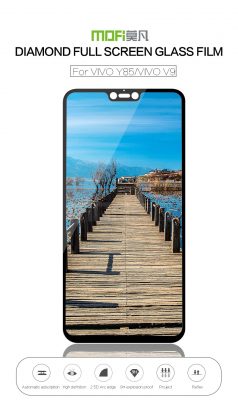 MOFI Vivo V9 2.5D 9H Full Screen Protector Tempered Glass Anti BlueRay BLACK