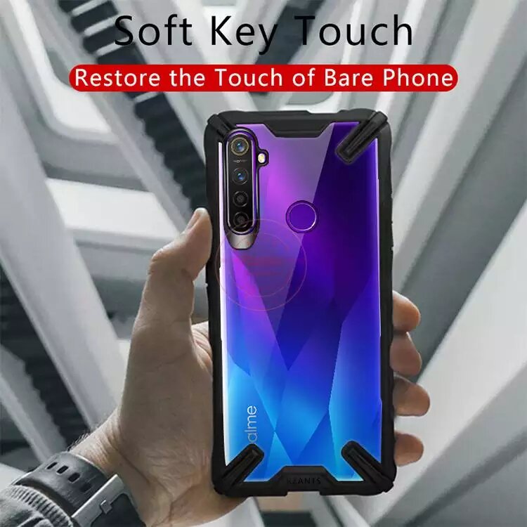 RZANTS OPPO Realme 5/Realme 5s/ 5i / C3 Transparent Matte ShockProof Slim Thin Phone Cover - Black