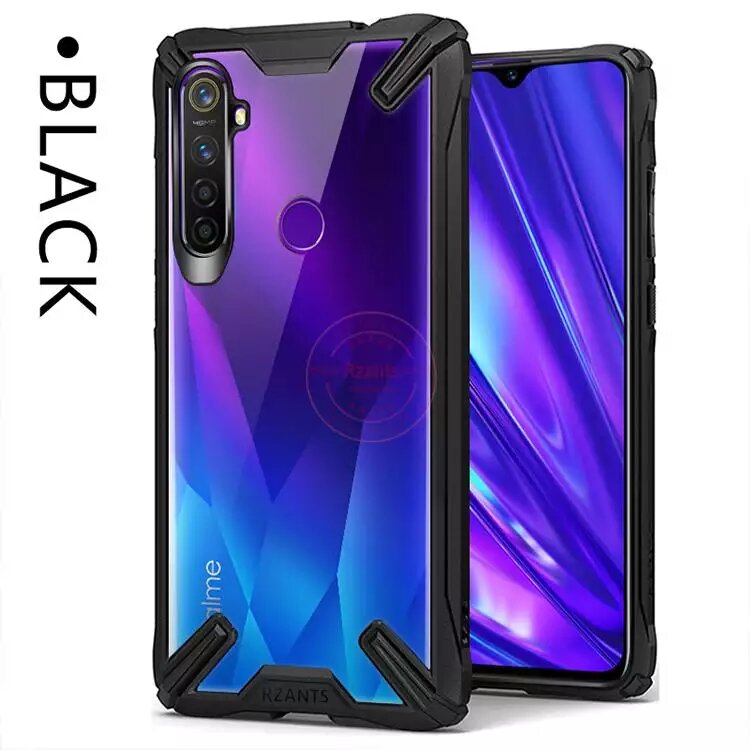 RZANTS OPPO Realme 5/Realme 5s/ 5i / C3 Transparent Matte ShockProof Slim Thin Phone Cover - Black
