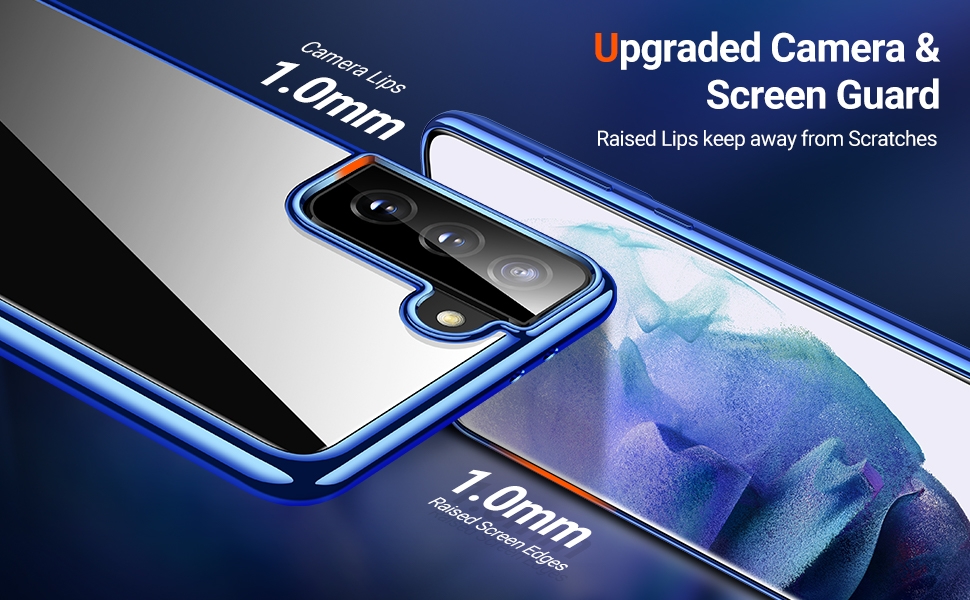 TORRAS Crystal Clear Series Phone Case for Samsung Galaxy S21 Plus - Blue (XOO2P9S6N3)