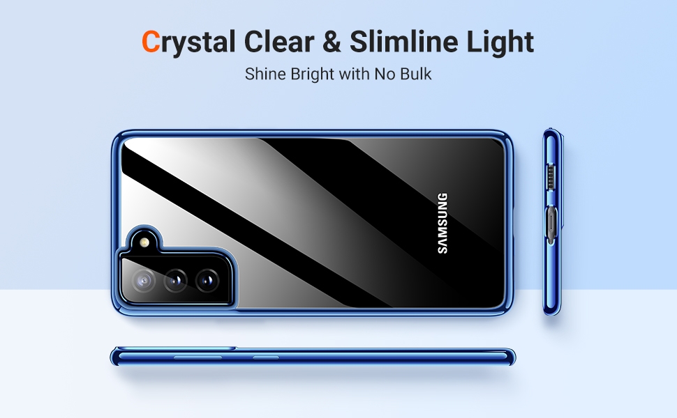 TORRAS Crystal Clear Series Phone Case for Samsung Galaxy S21 Plus - Blue (XOO2P9S6N3)