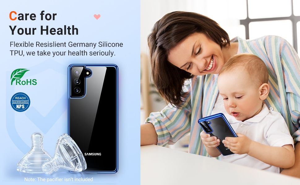 TORRAS Crystal Clear Series Phone Case for Samsung Galaxy S21 Plus - Blue (XOO2P9S6N3)