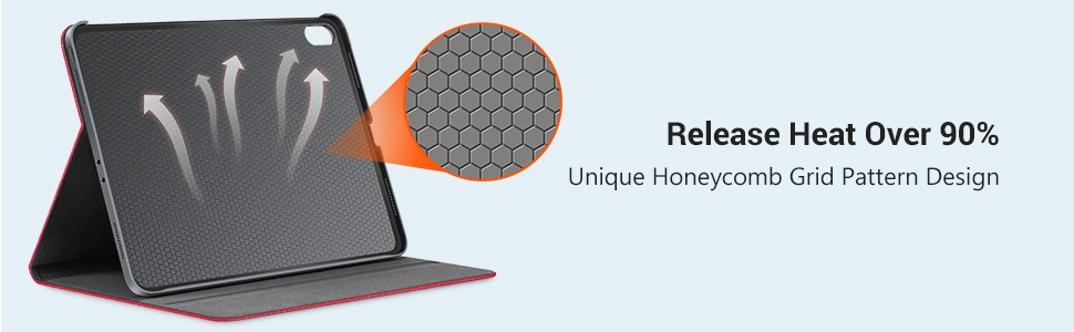 TORRAS iPad Pro 11 inch Case 2018, Slim Fit Folding Folio Case with Multiple Viewing Angles Stand, [iPad Pencil Pairing& Charging Friendly] Protective Smart Leather Cover-Auto Wake/Sleep-Red