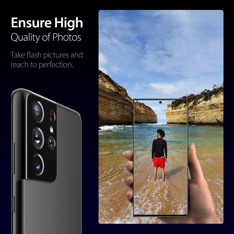 Whitestone [Dome Glass] EZ S21 Ultra Camera Screen Tempered Glass Protector - 2 Pack