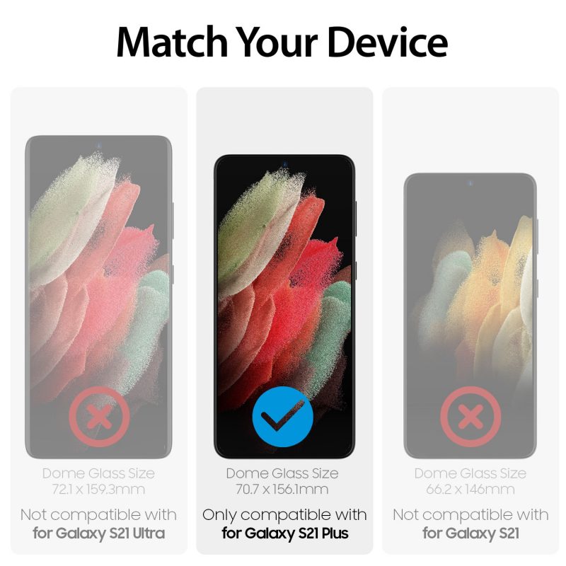 Whitestone [Dome Glass] Galaxy S21 Plus Tempered Glass Screen Protector - Pack of 2