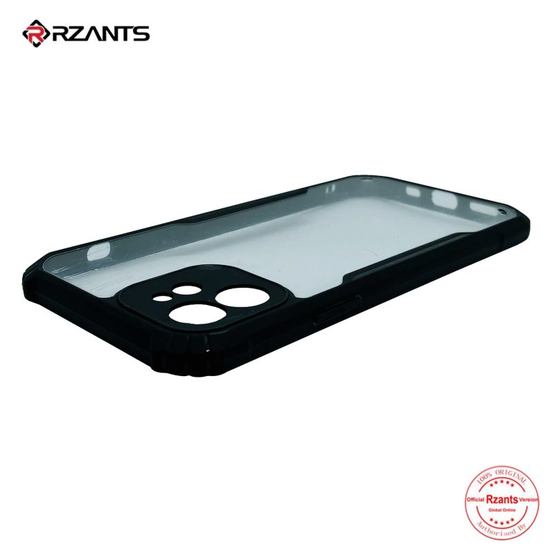 RZANTS iPhone 12 NFC Protective Anti Shock Case Clear - BLACK