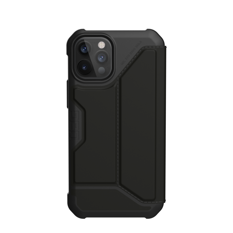 UAG iPhone 12/12 Pro (6.1) Metropolis Phone Case - LTHR ARMR Black - 812451036985