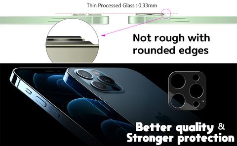 Whitestone [Dome Glass] EZ iPhone 12/12 Pro Camera Screen Protector &ndash; 2 Pack