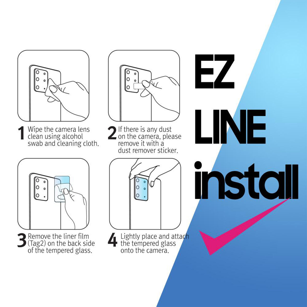 Whitestone [Dome Glass] EZ iPhone 12/12 Pro Camera Screen Protector &ndash; 2 Pack