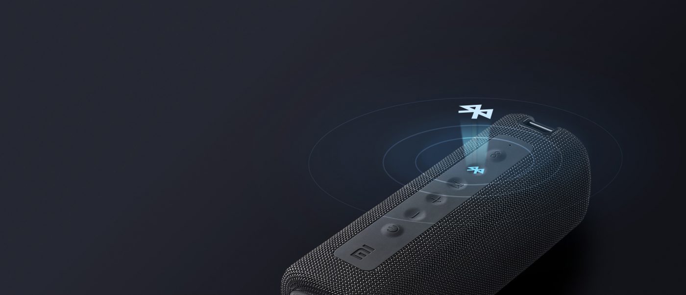 Xiaomi Mi Portable Wireless speaker Bluetooth, 16 watts, IPX7 waterproof Outdoor use, TWS, 13 hours of play time, built-in microphone, Dustproof &ndash; Black