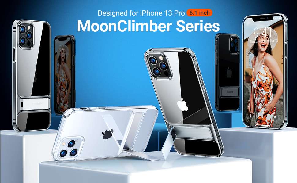Torras MoonClimber Series Phone Case for iPhone 13 Pro - Clear - X002W477HH