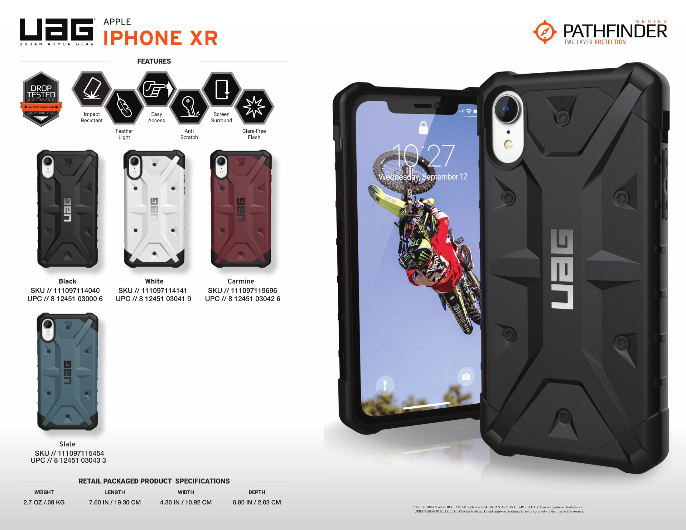 UAG iPhone XR Pathfinder - Slate - 812451030433