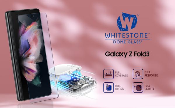 Whitestone Dome Galaxy Z Fold 3 Dome Glass Tempered Glass Screen Protector - Pack of 2
