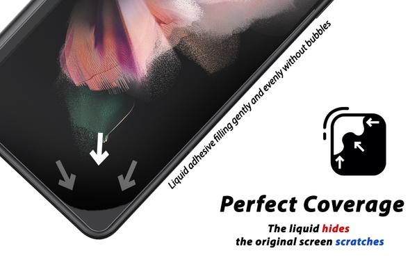 Whitestone Dome Galaxy Z Fold 3 Dome Glass Tempered Glass Screen Protector - Pack of 2