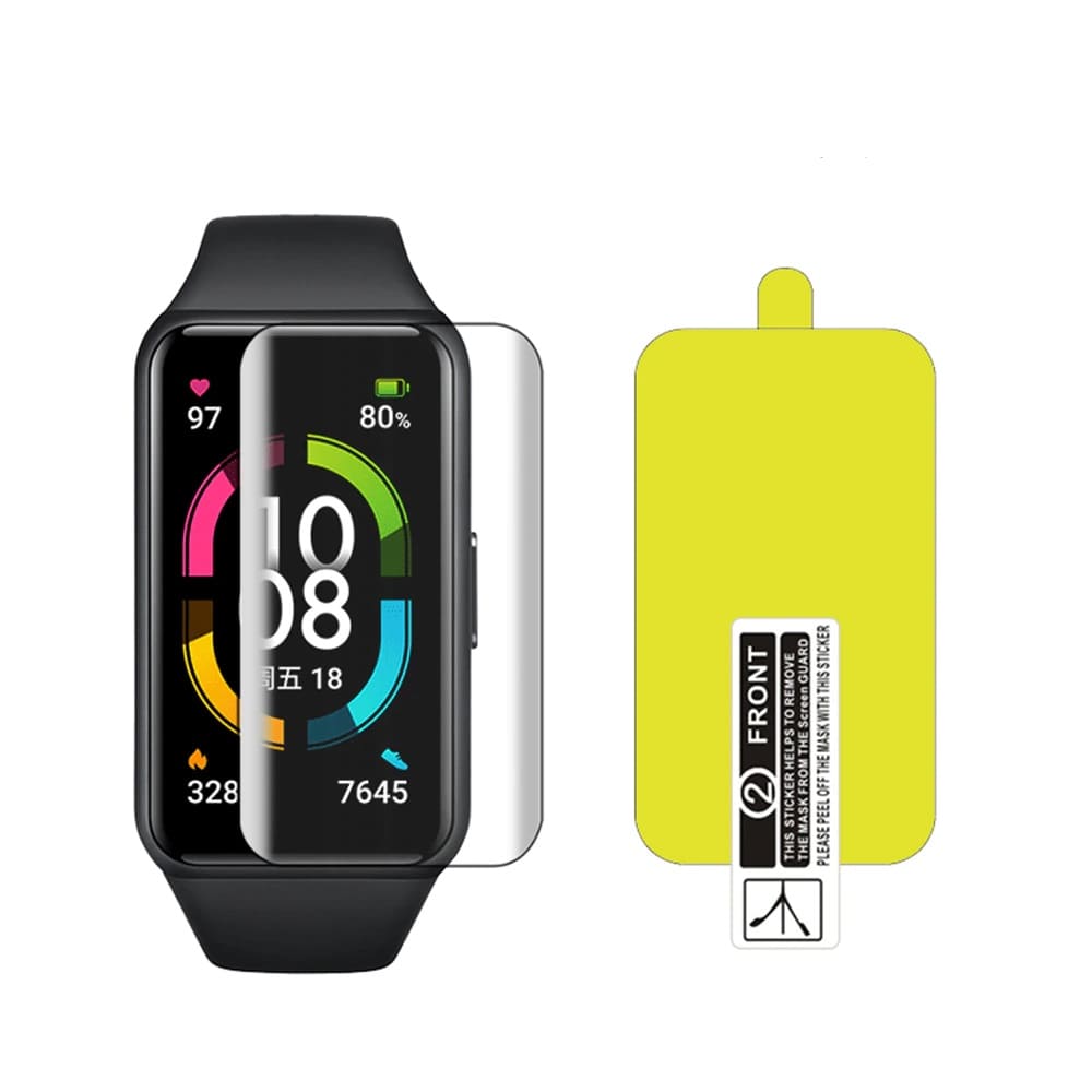 Huawei Band 6 / 6 Pro Protector Hydrogel Films Anti-fingerprint HD Clear Full Cover (Pack of 2)