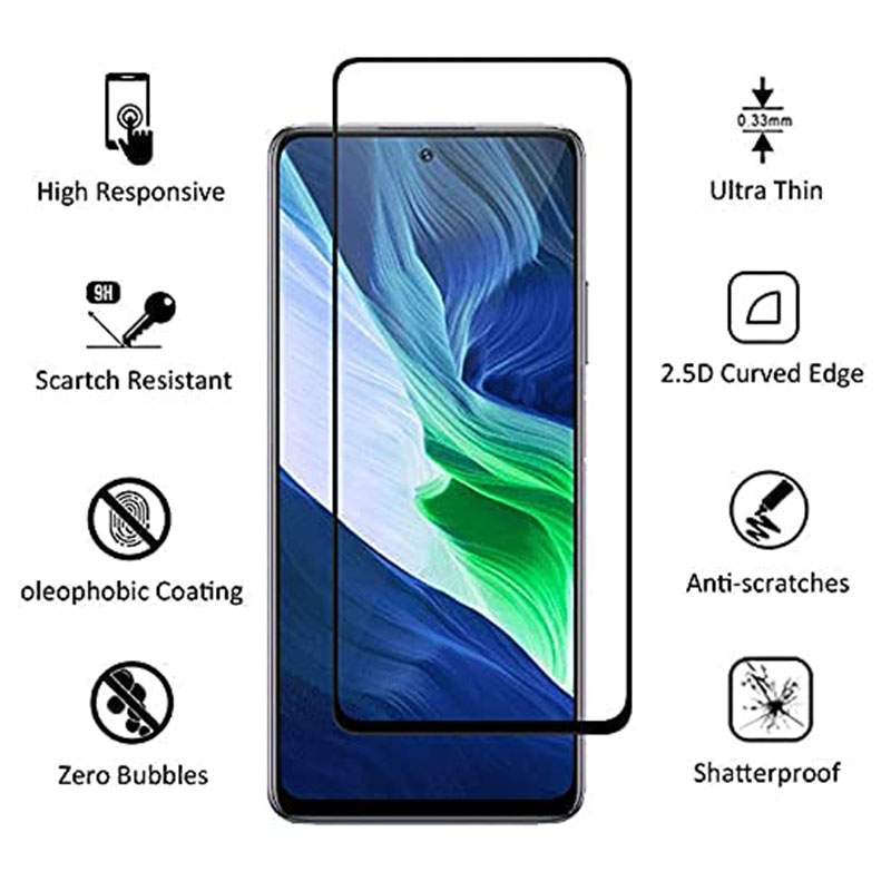 MOFI Premium Tempered Glass for Infinix Note 10 Pro Full Coverage Screen Protector 2.5D 9H &ndash; BLACK