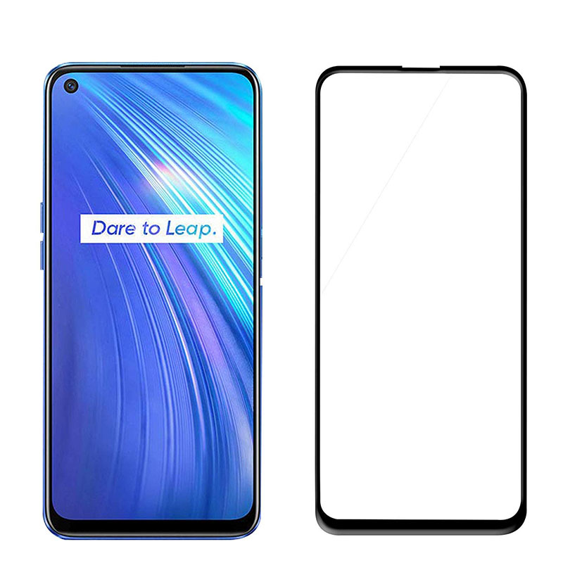 MOFI Premium Tempered Glass for Realme C17 Full Coverage Screen Protector 2.5D 9H &ndash; BLACK