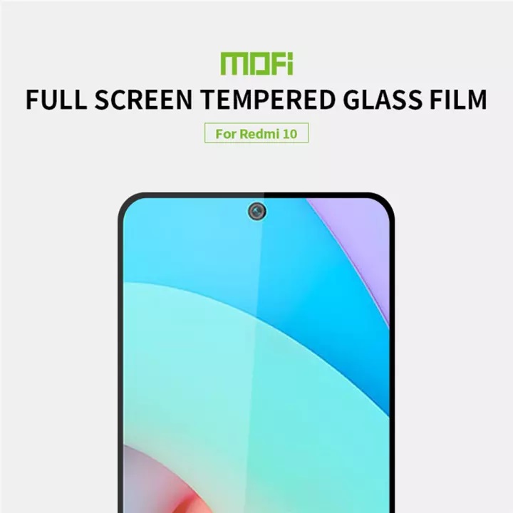 MOFI Premium Tempered Glass for Redmi 10 Full Coverage Screen Protector 2.5D 9H &ndash; BLACK